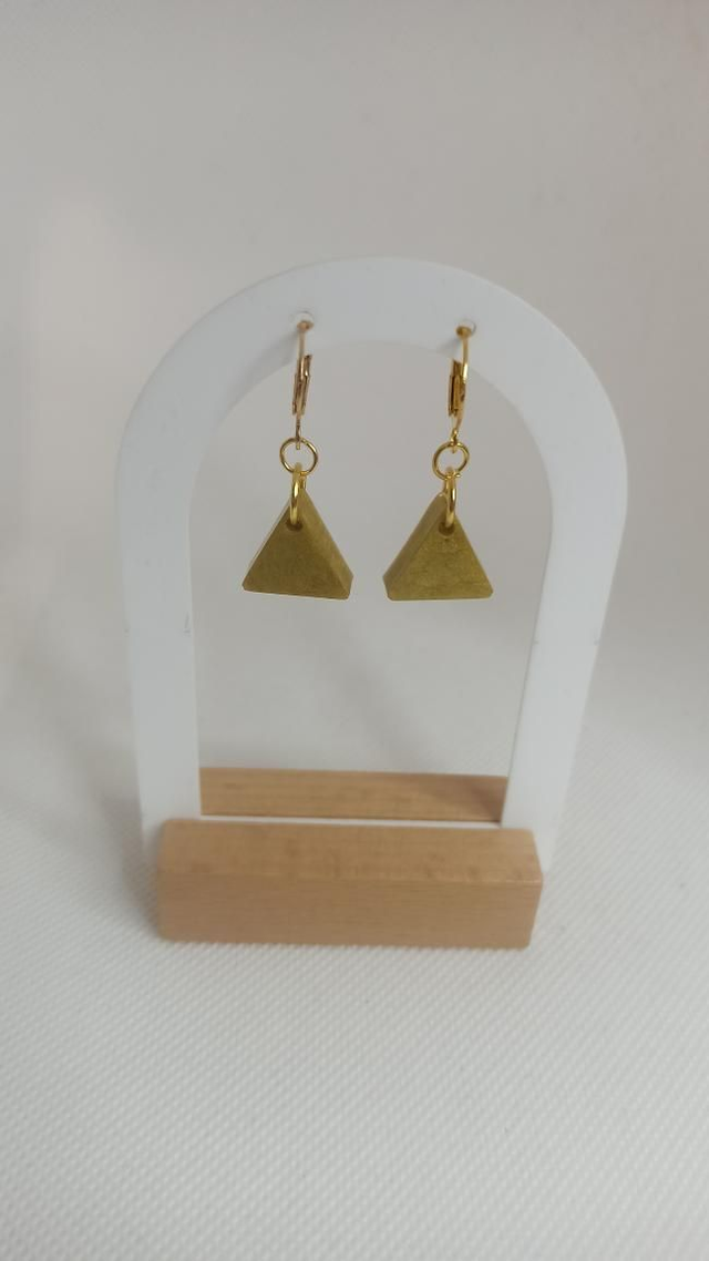 Boucle d'oreille doré nacré BC102