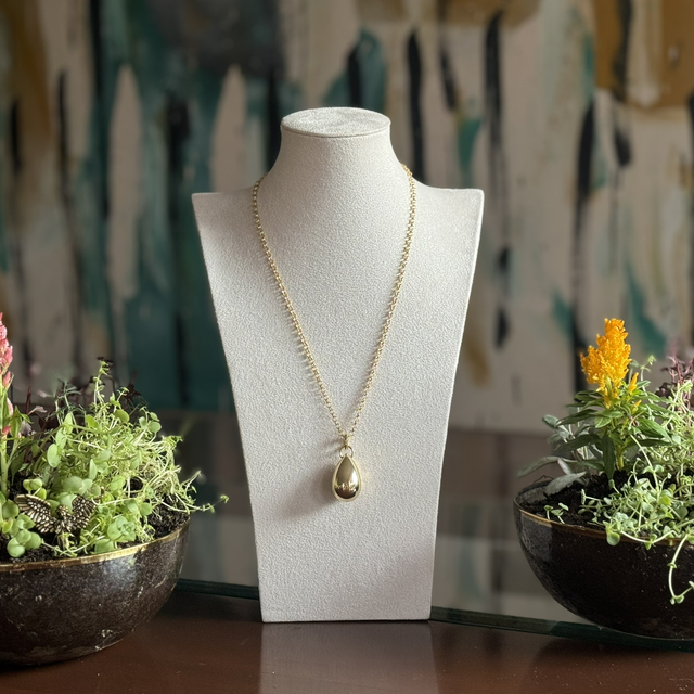 Collar Lágrima de Luz - Enchapado en Oro