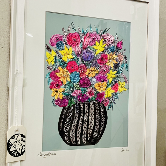Spring Blooms Fine Art Framed Giclee Print