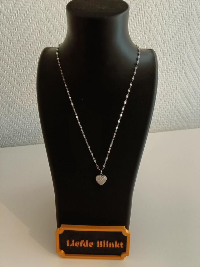 Hartje 2 kanten draagbaar steentjes