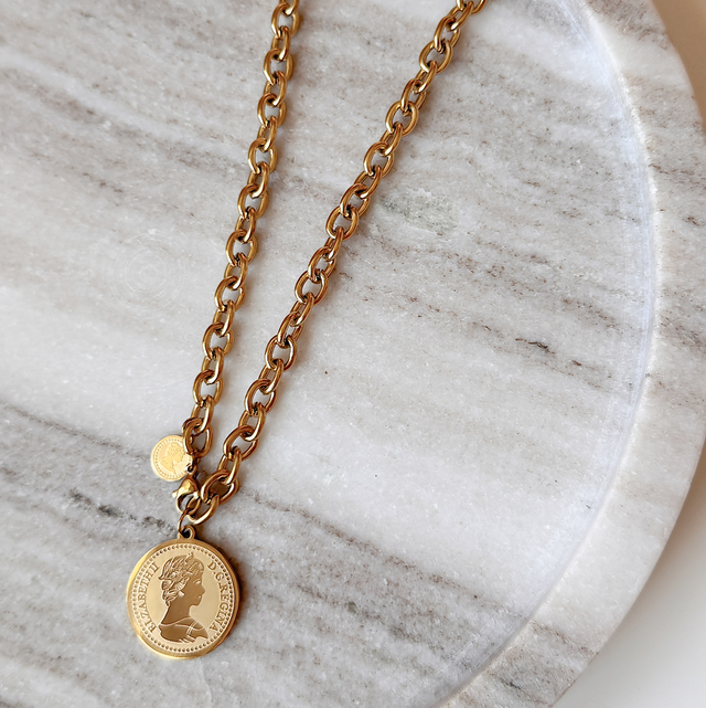 Chunky Chain Layeringkette Münze