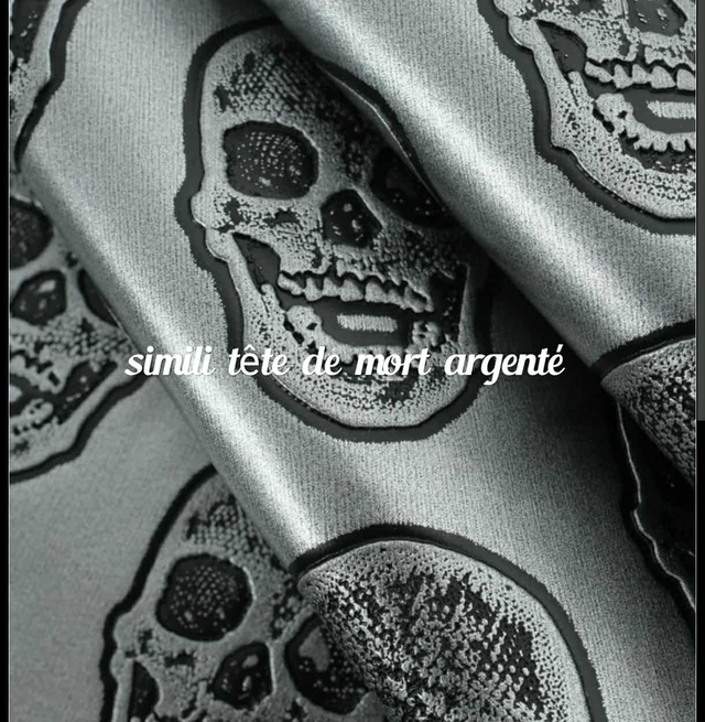 SIMILI TETE DE MORT ARGENT
