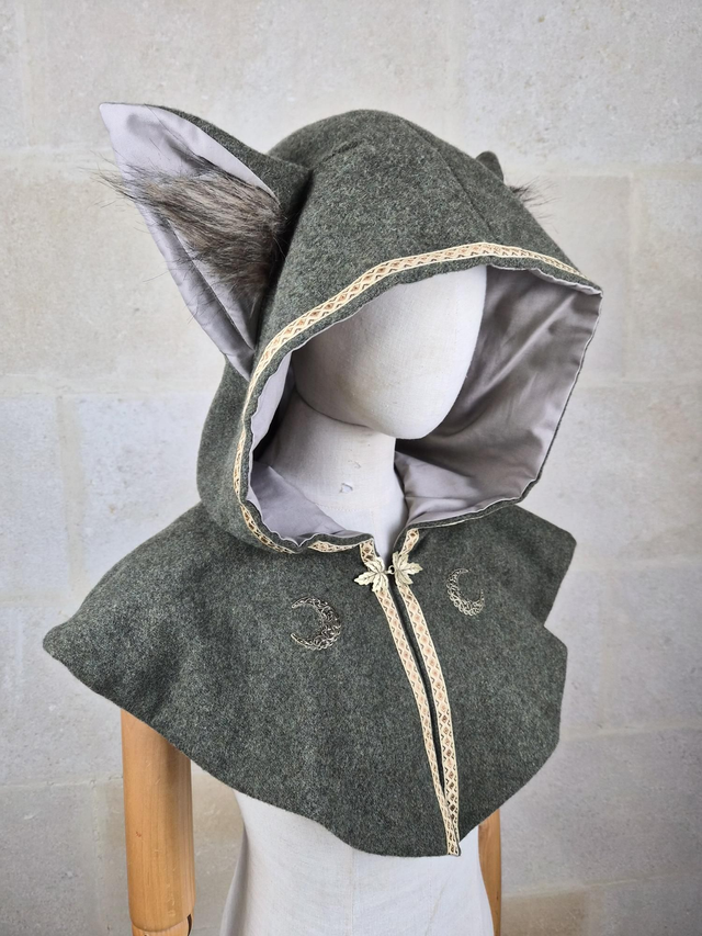 Capuchon à oreilles Vert