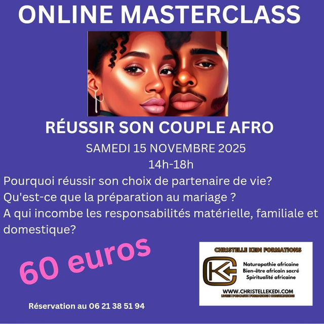 Replay MASTERCLASS Réussir son couple afro