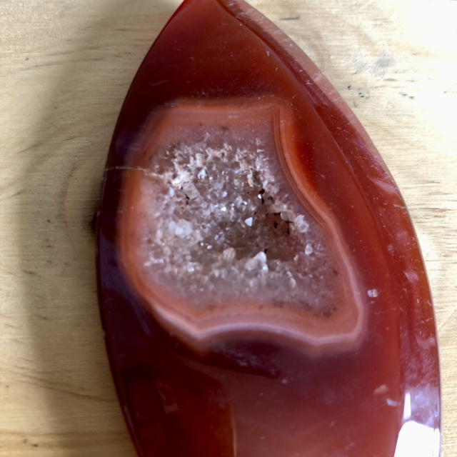 Cornaline tranche cristallisée AA