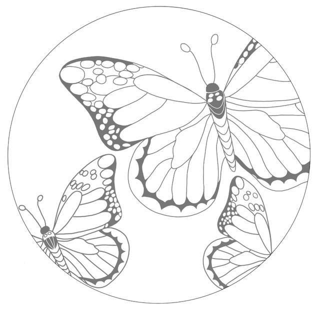 Kartonrondelle Schmetterlinge 1 Stk