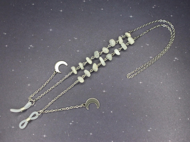  Brillenkette mit Mondstein [BK0008]