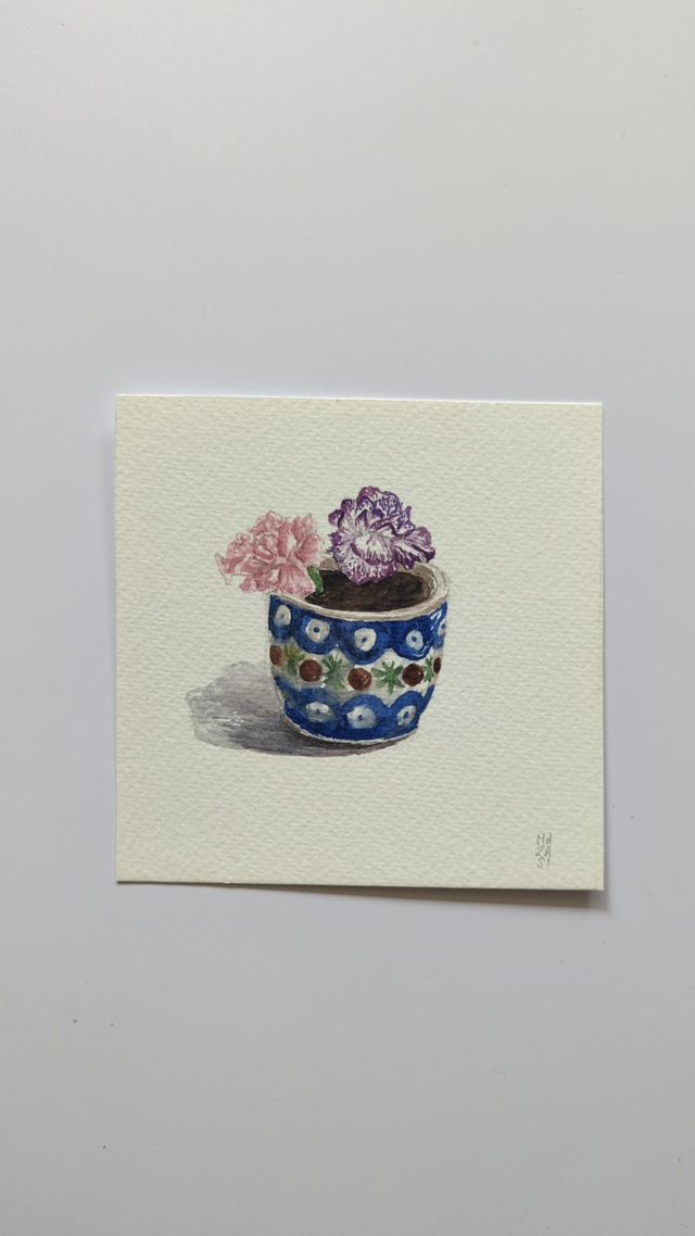 Nature morte  d&#039;œillets 