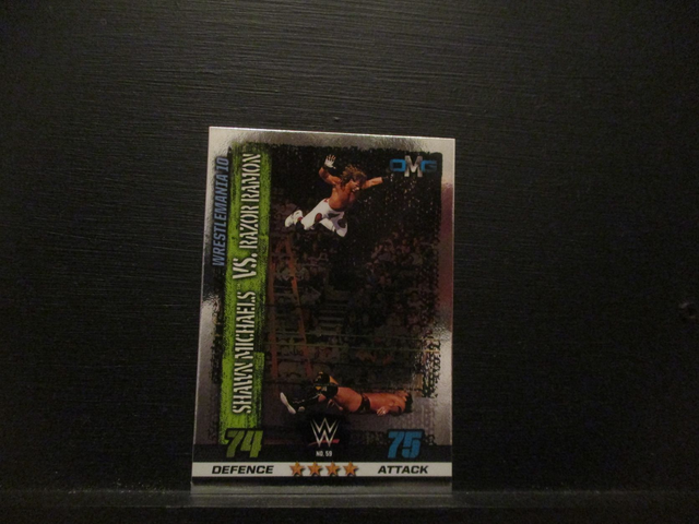Shawn Michaels VS. Razor Ramon - OMG Slam Attax 10th Edition Original Trading Card #59