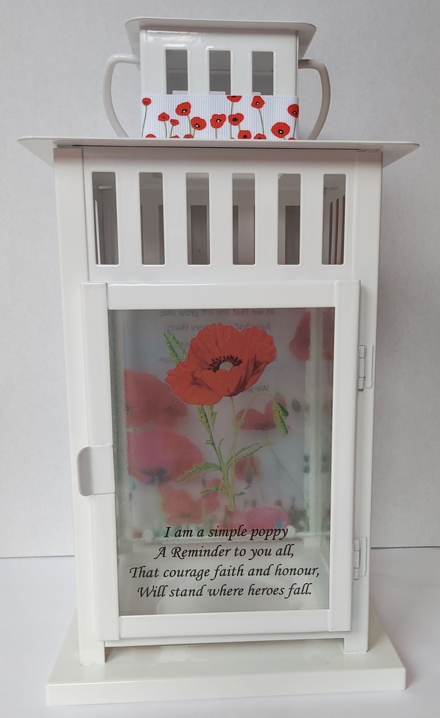 Lest we Forget Poppies Lantern