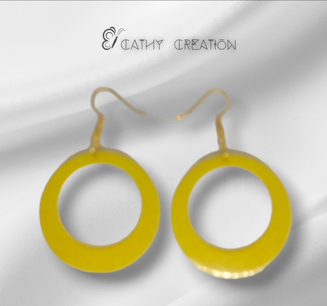 Boucles d'oreilles jaunes 