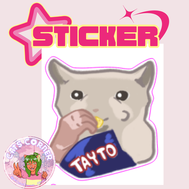 Snackie Cat Sticker