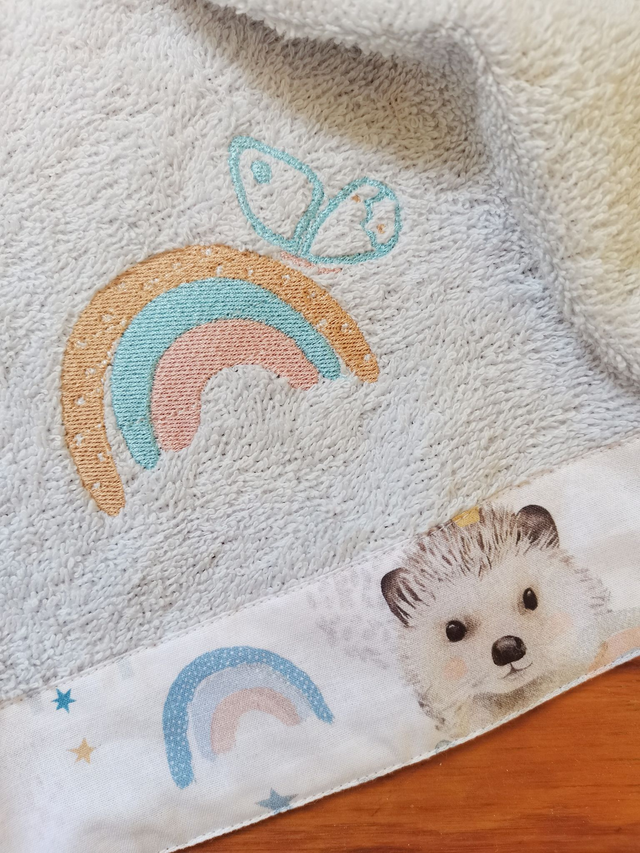 Serviette Moka Glacier Brodé