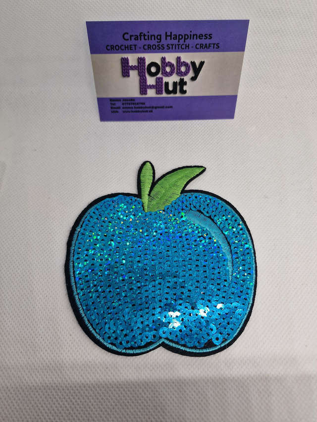 Embroidered Patch - Blue Apple