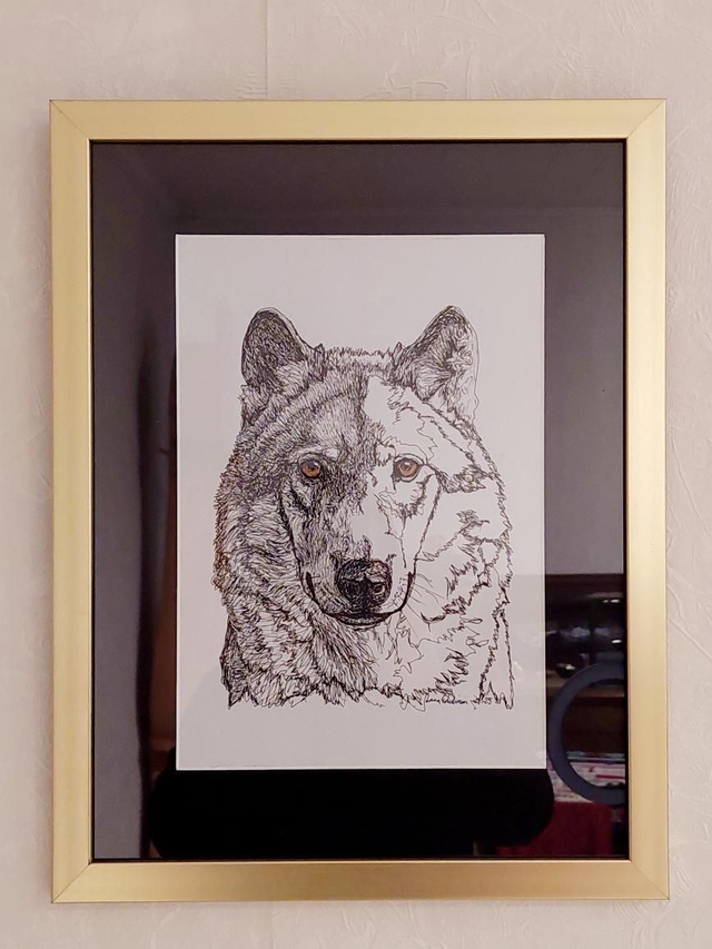 Valo ja pimeys meissä. Tussi paperille. 20x30cm. 2025.