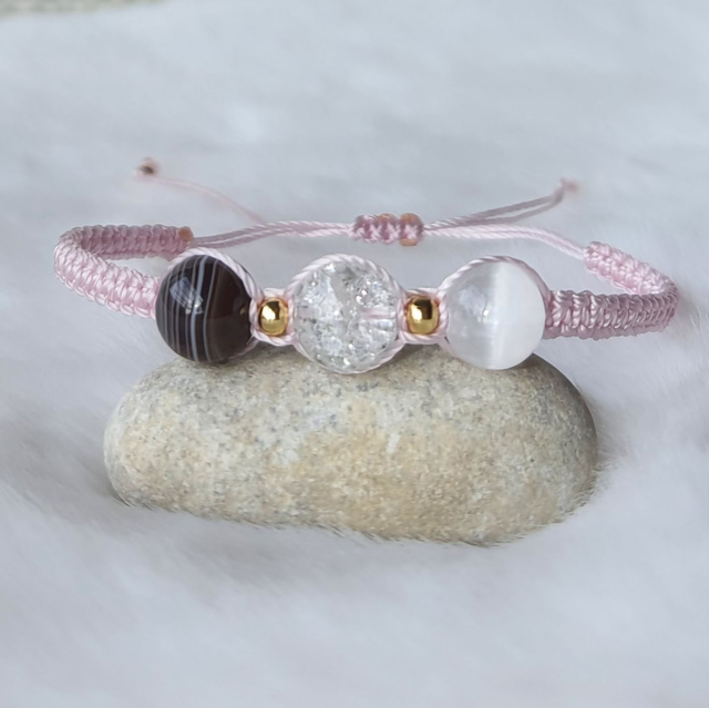 Bracelet Synergie 3 pierres "Aura Pure"