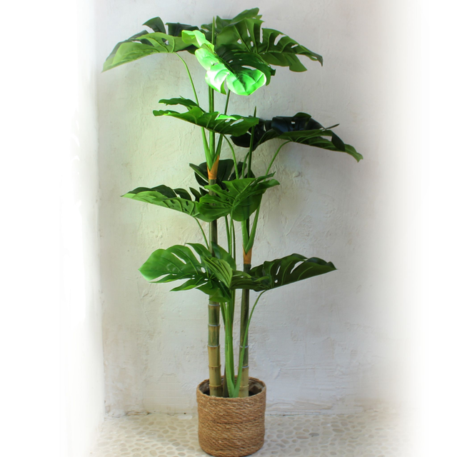 0SC608 PLANTA MONSTERA. Artificial con macetero. 120cm