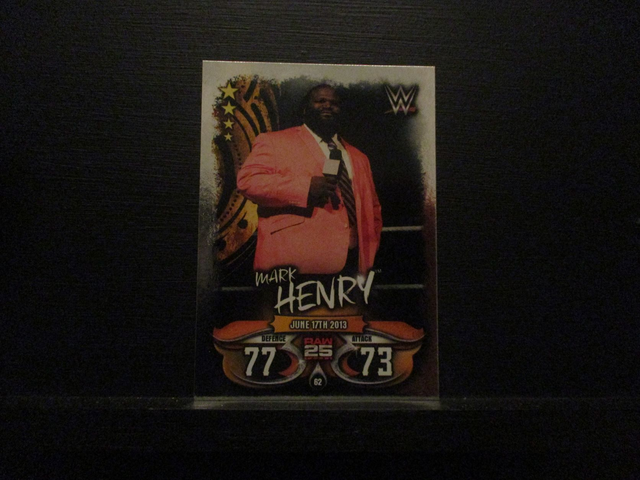 Mark Henry - Raw 25 Years Slam Attax Live Original Trading Card #62