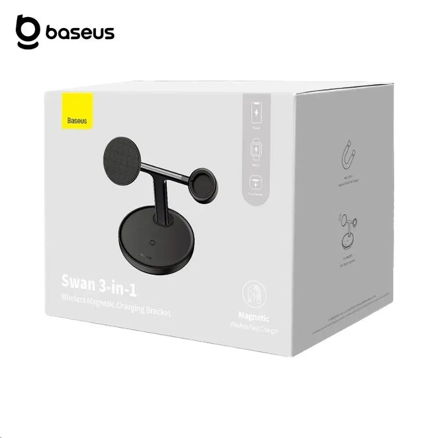 Station de Charge sans Fil Baseus 3 en 1 Noir 20W