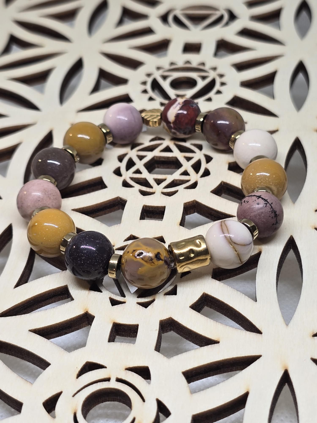 Bracelet Jaspe Mokaïte XL 1,2 cm