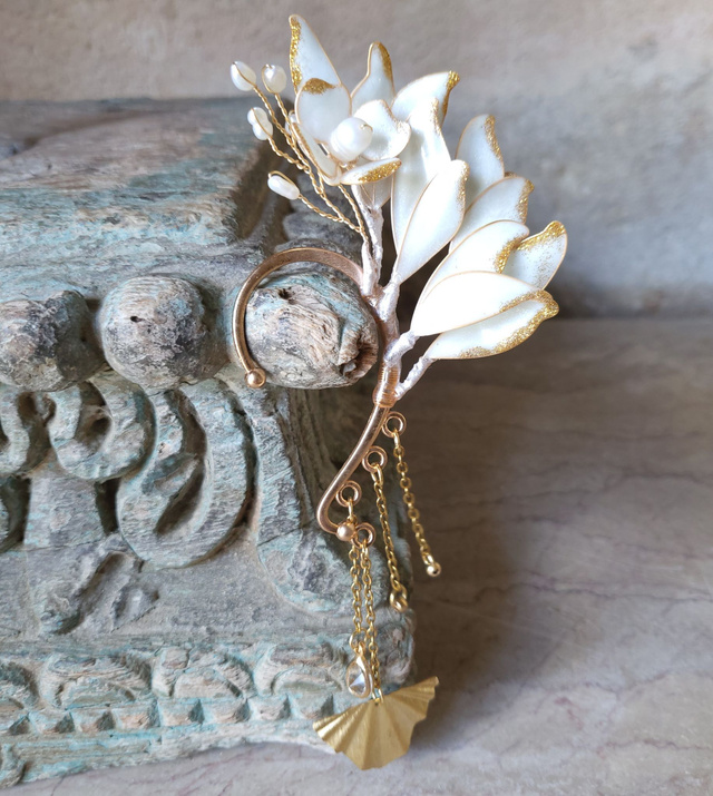 Tour d'oreille de mariage en résine "DIS-MOI OUI" - accessoire de la mariée