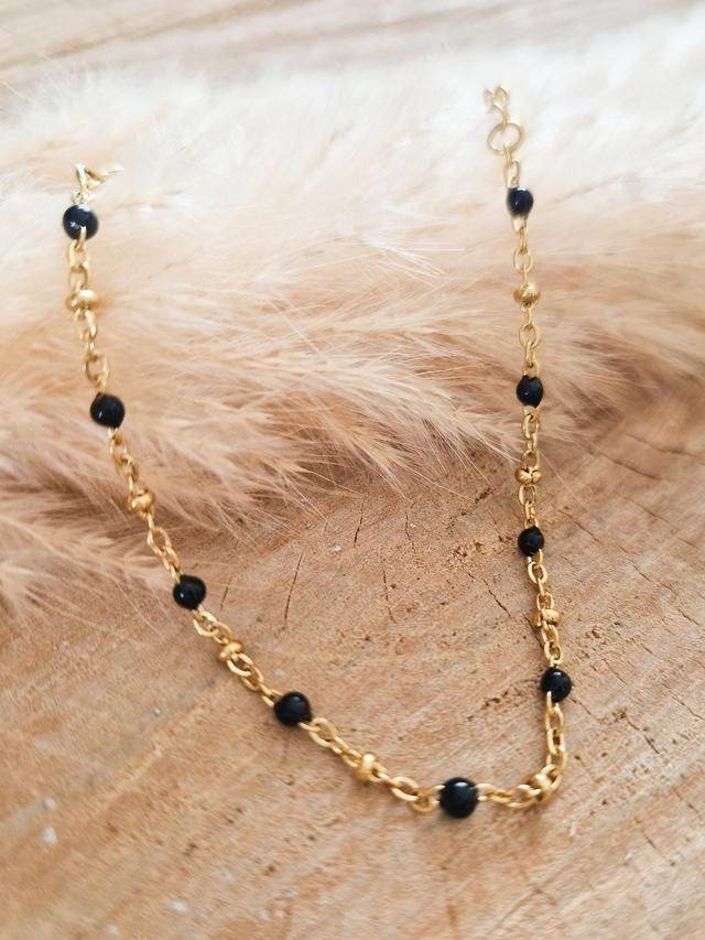 Bracelet finesse - Modèle doré et noir 