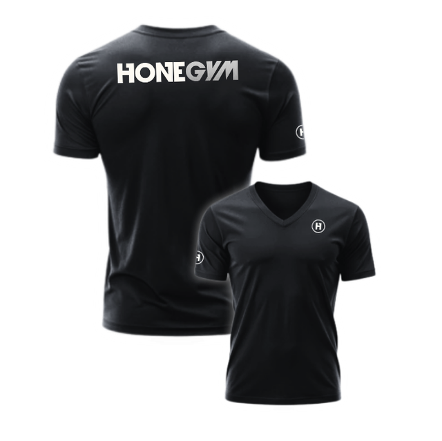 HoneGym Classic V T-Shirt in Black