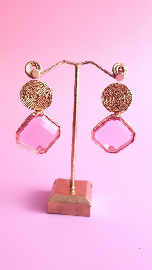 Boucles d'oreilles Tourbillons lilas