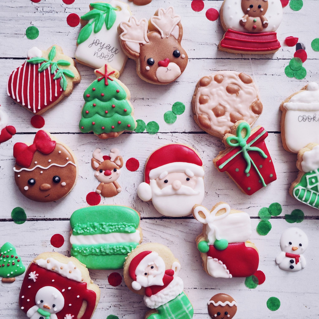 Lot de 12 petits SugarCookies de Noël