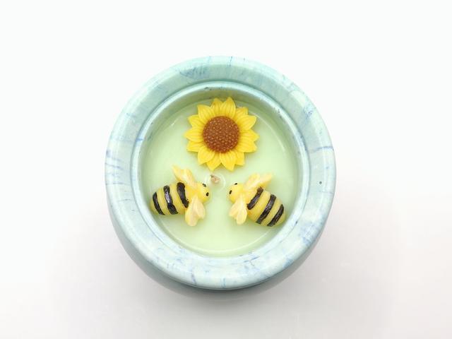 Bougie “Abeilles & Tournesol” – Nectar d’Abricot