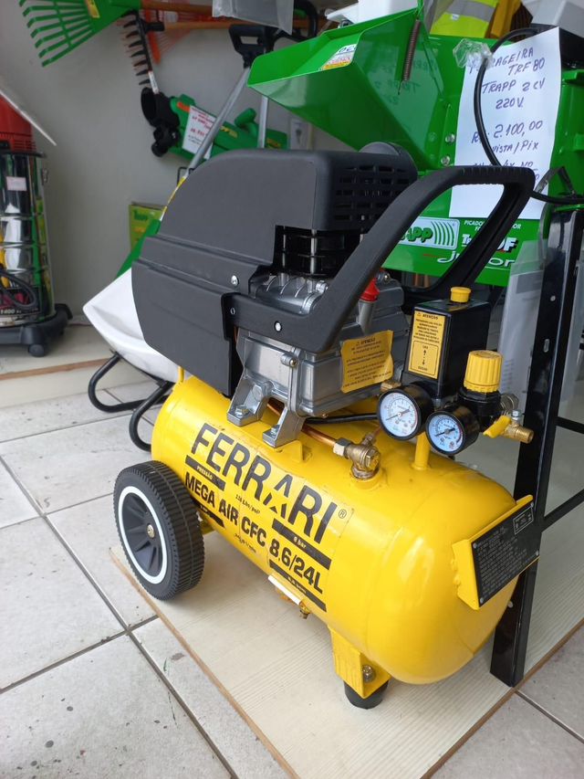 Compressor de Ar Mega Air Ferrarri 8/6 24 litros