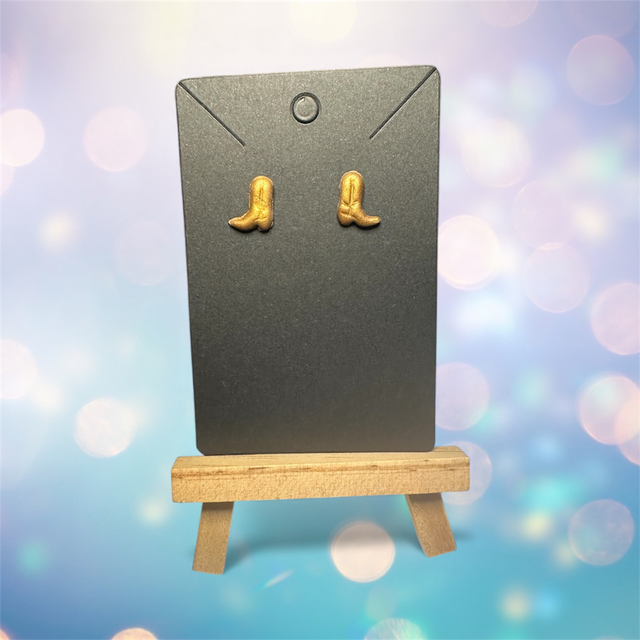Polymer Clay Cowboy Boot Stud Earrings