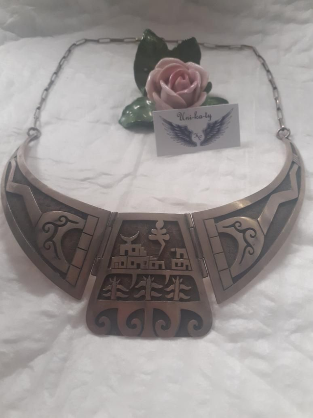 Silbercollier Mexico Sterlingsilber Riesig 