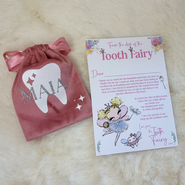 Tooth Fairy Pouch with Certificate