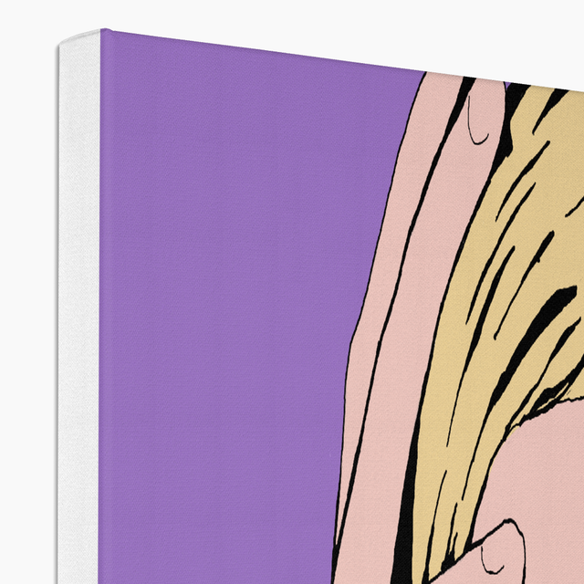 Canvas Wall Art, Supermodel Twiggy, Large Scale Graphical Colourful Artwork, Four Sizes, Part 2 of a Set of 3