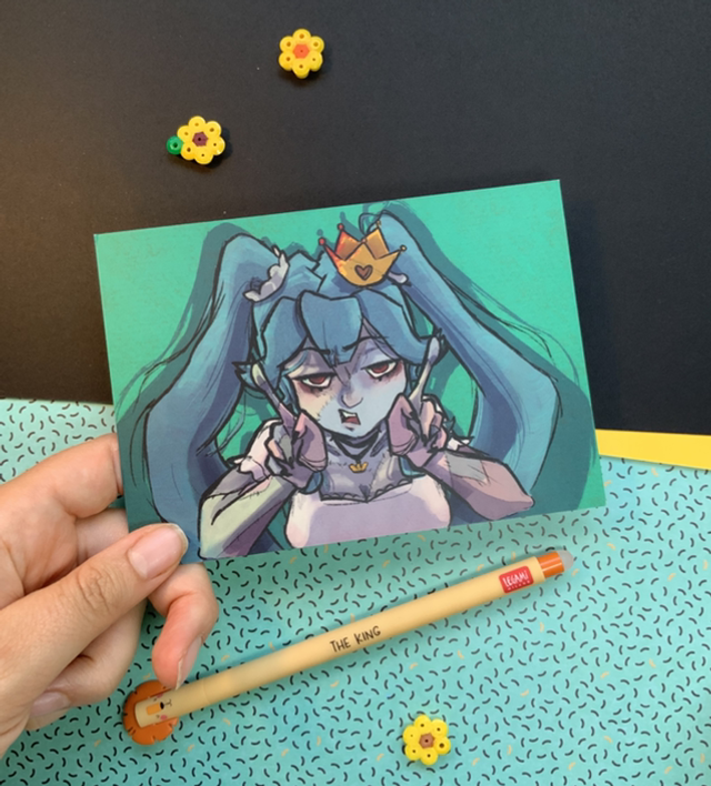 Zombie Miku - Print A6