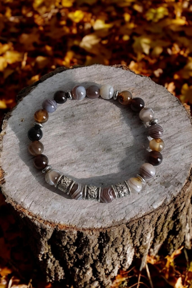 Bracelet Agate Botswana - Purification & Harmonie