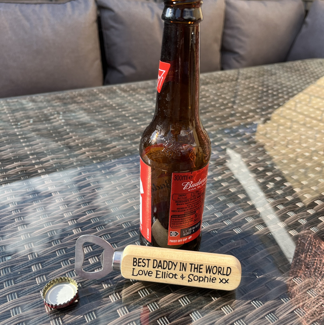 Personalised Wooden bottle opener 