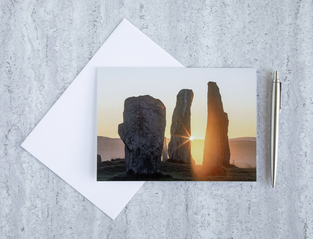 Sunrise at Callanish II Blank Card
