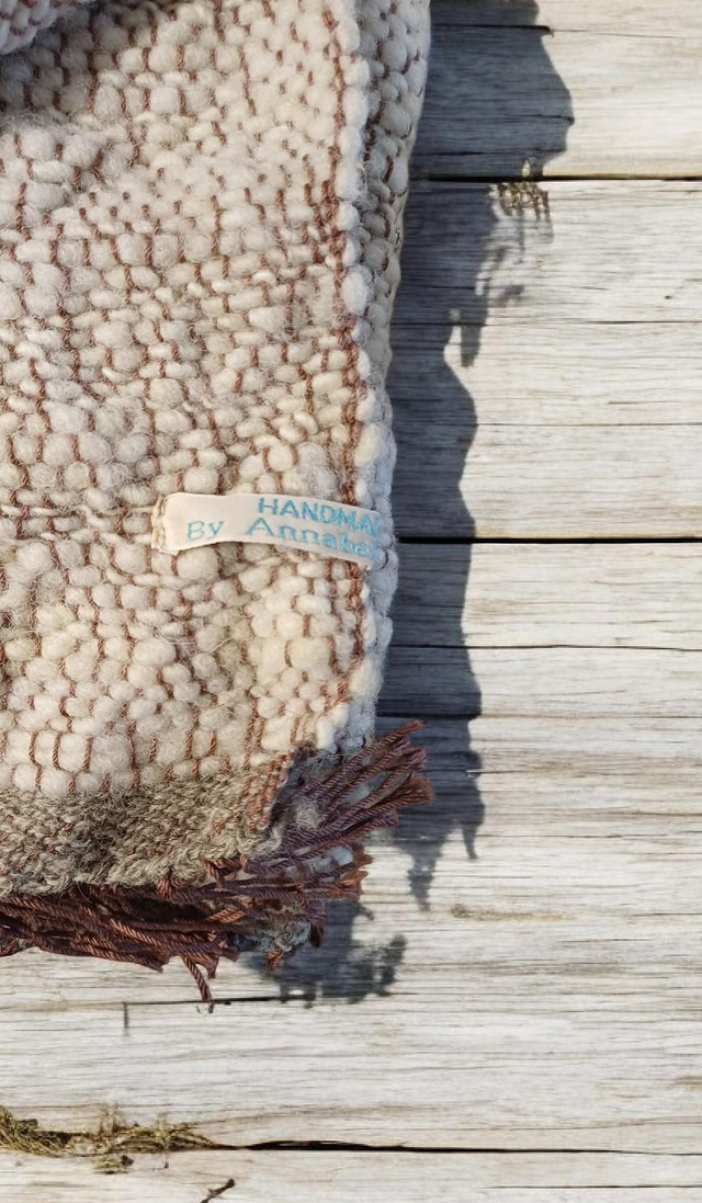 Handwoven &amp; spun rug/throw 