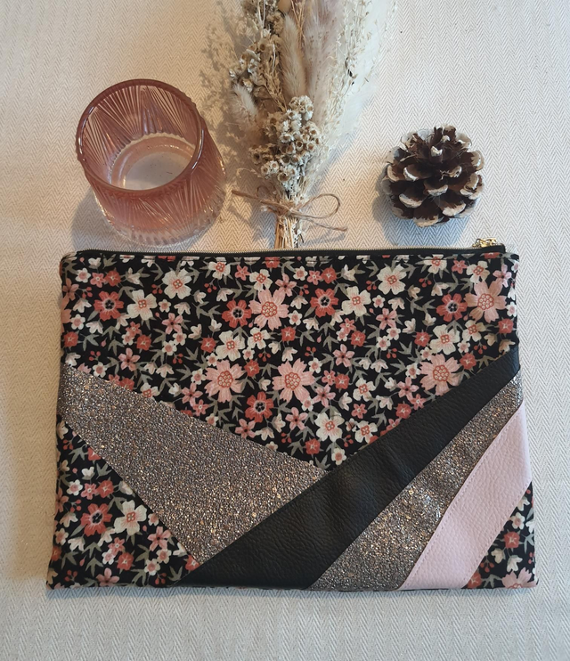 Grande pochette Lunessa fleurie