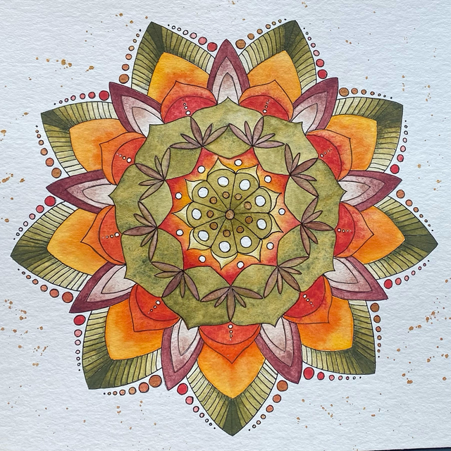 Mandala original "Etoile de l'herboriste sacré"