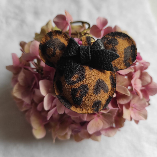 Porte clés Souris en cuir 