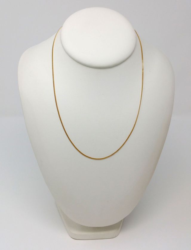 CHAINE PLAQUE OR 50 CM - 20204050