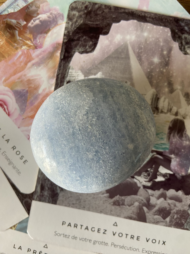 Calcite bleue Galet - Pour les angoissés