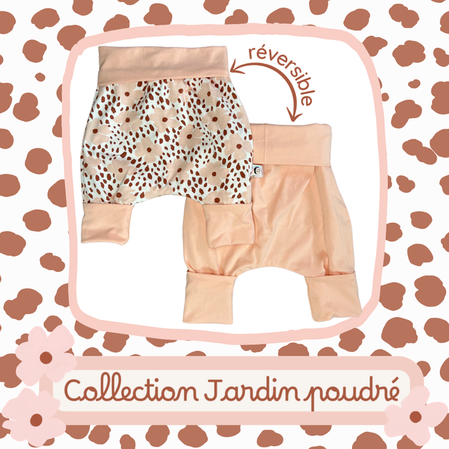 Pantalon évolutif et réversible - Collection Jardin poudré