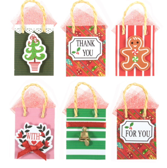 Craft Embellishment: Gift Bags: Pack of 6
