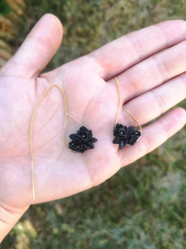 Collection Florale Songe nocturne - Boucles d'oreilles Olivia