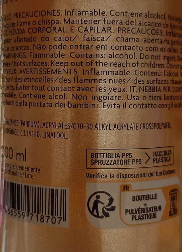 The Fruit Company " Brume scintillante corps et cheveux Aloha it's friday "