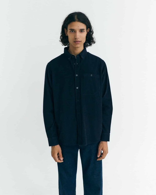 THINKING MU NAVY CORDUROY ANTO SHIRT